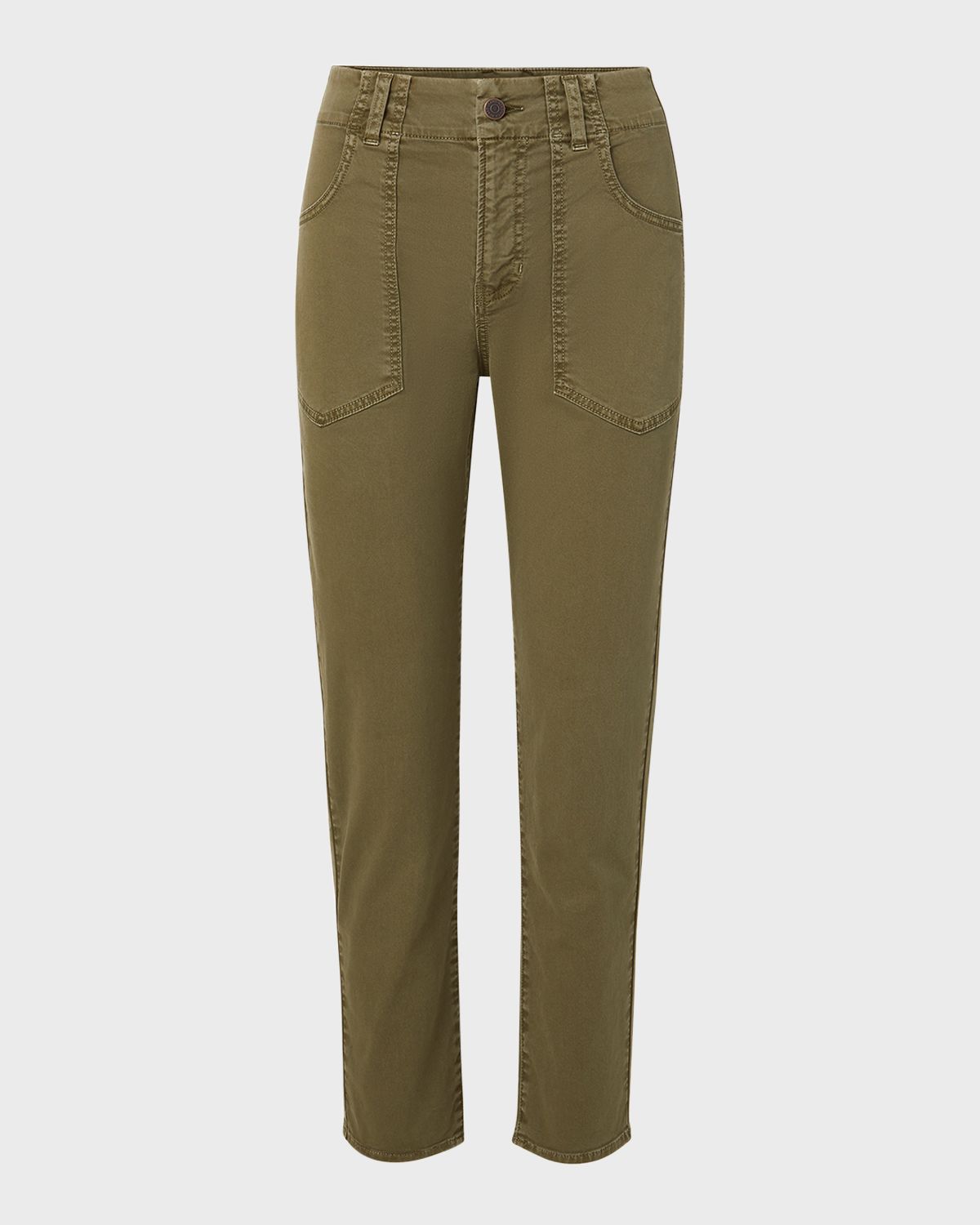 Veronica Beard Arya Straight-Leg Cropped Pants