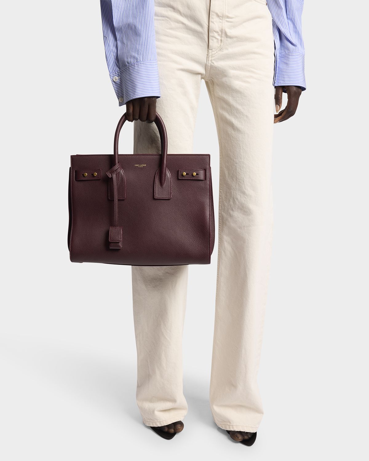 Saint Laurent Sac De Jour Small Leather Top-Handle Bag