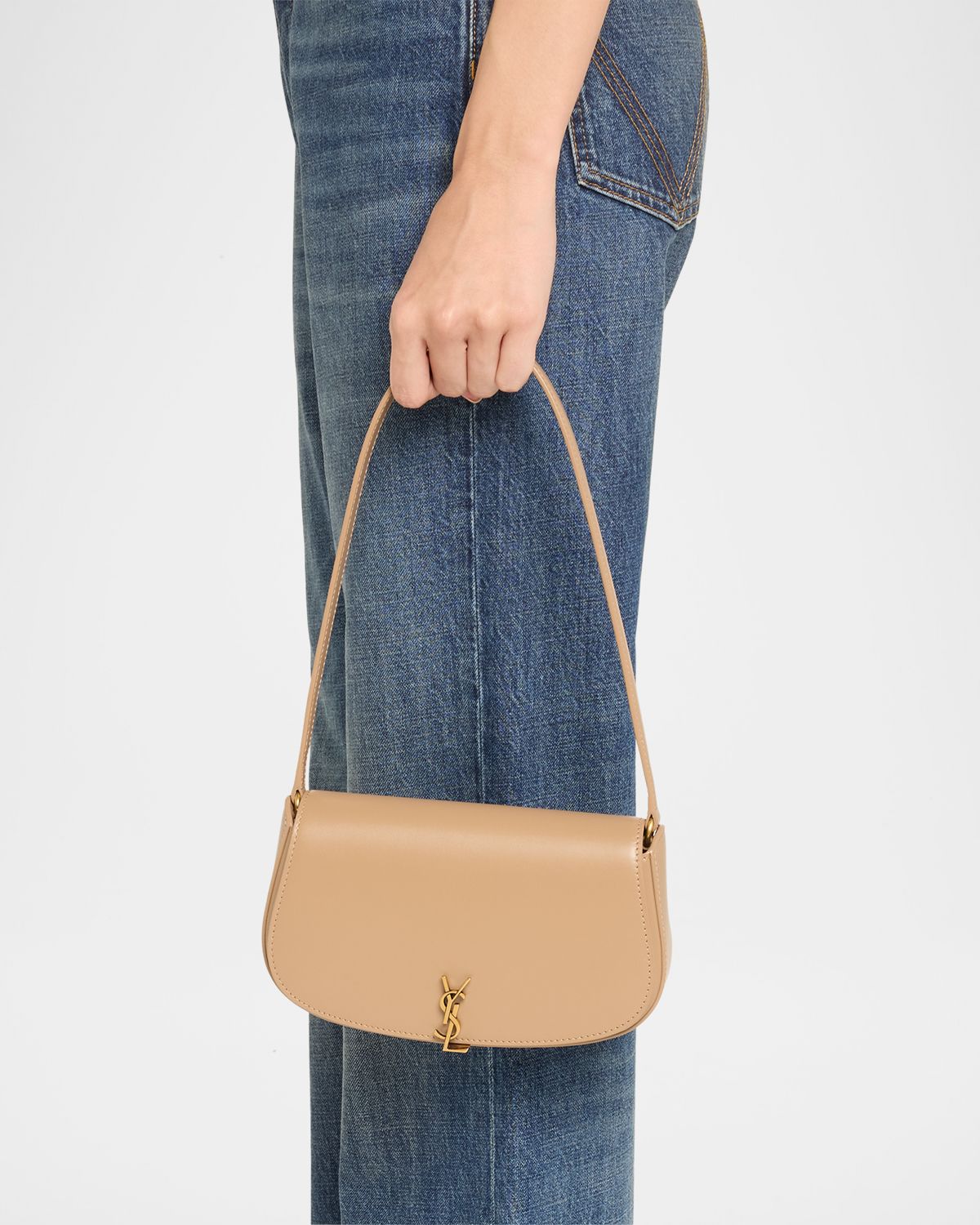 Saint Laurent Voltaire Mini YSL Flap Leather Shoulder Bag