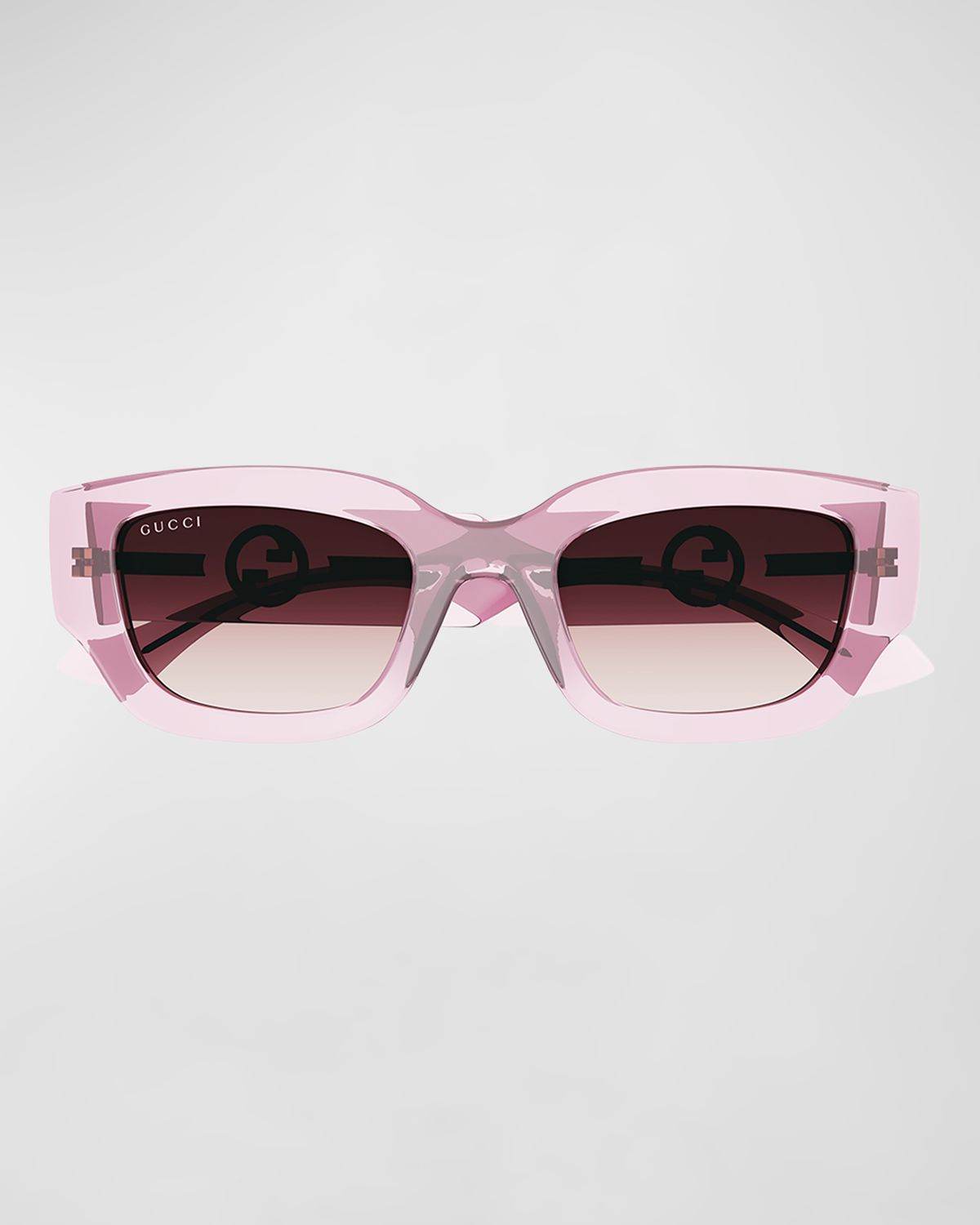 Gucci GG Logo Plastic Rectangle Sunglasses