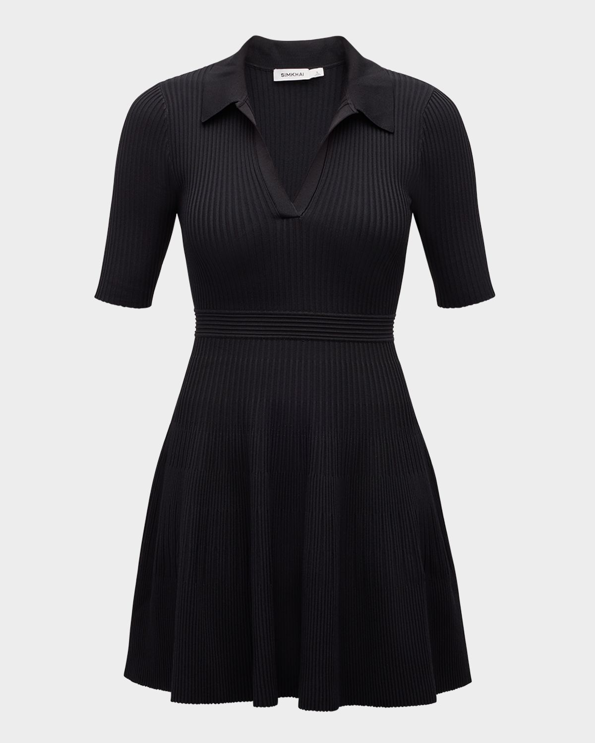 SIMKHAI Patricia Polo Ribbed Mini Dress