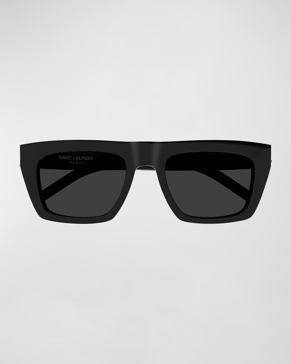 Saint Laurent YSL Acetate Flat-Top Rectangle Sunglasses