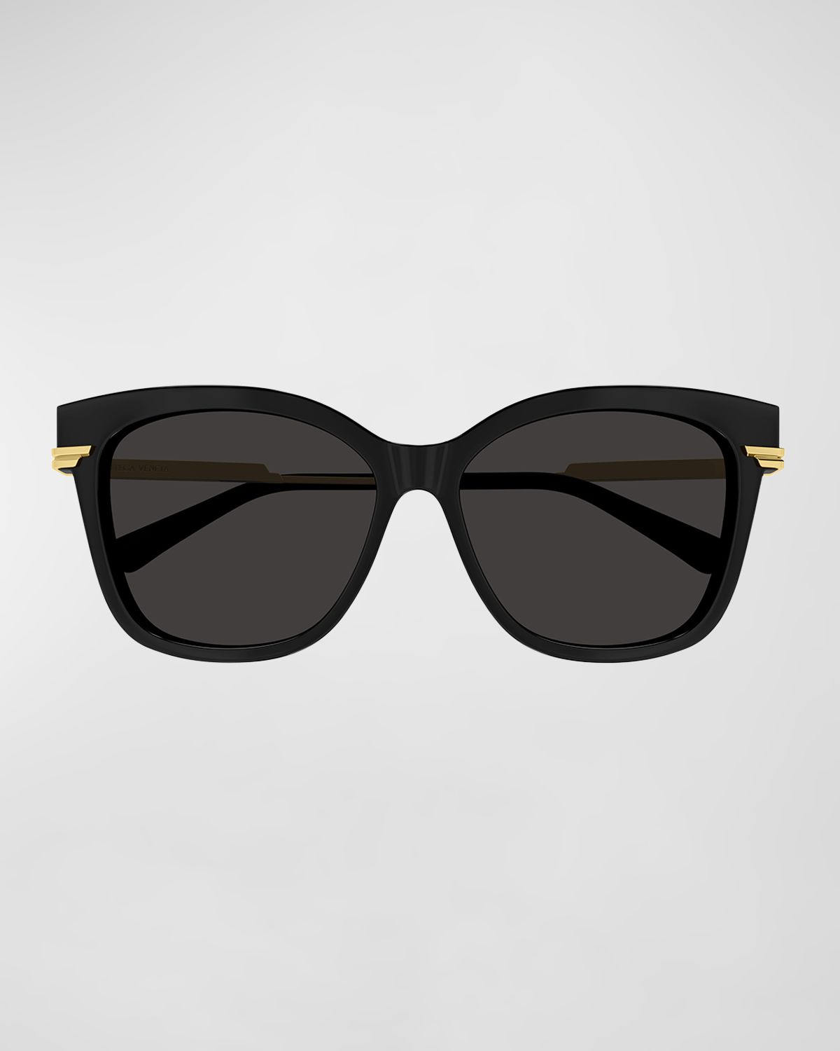 Bottega Veneta Engraved Logo Acetate & Metal Cat-Eye Sunglasses