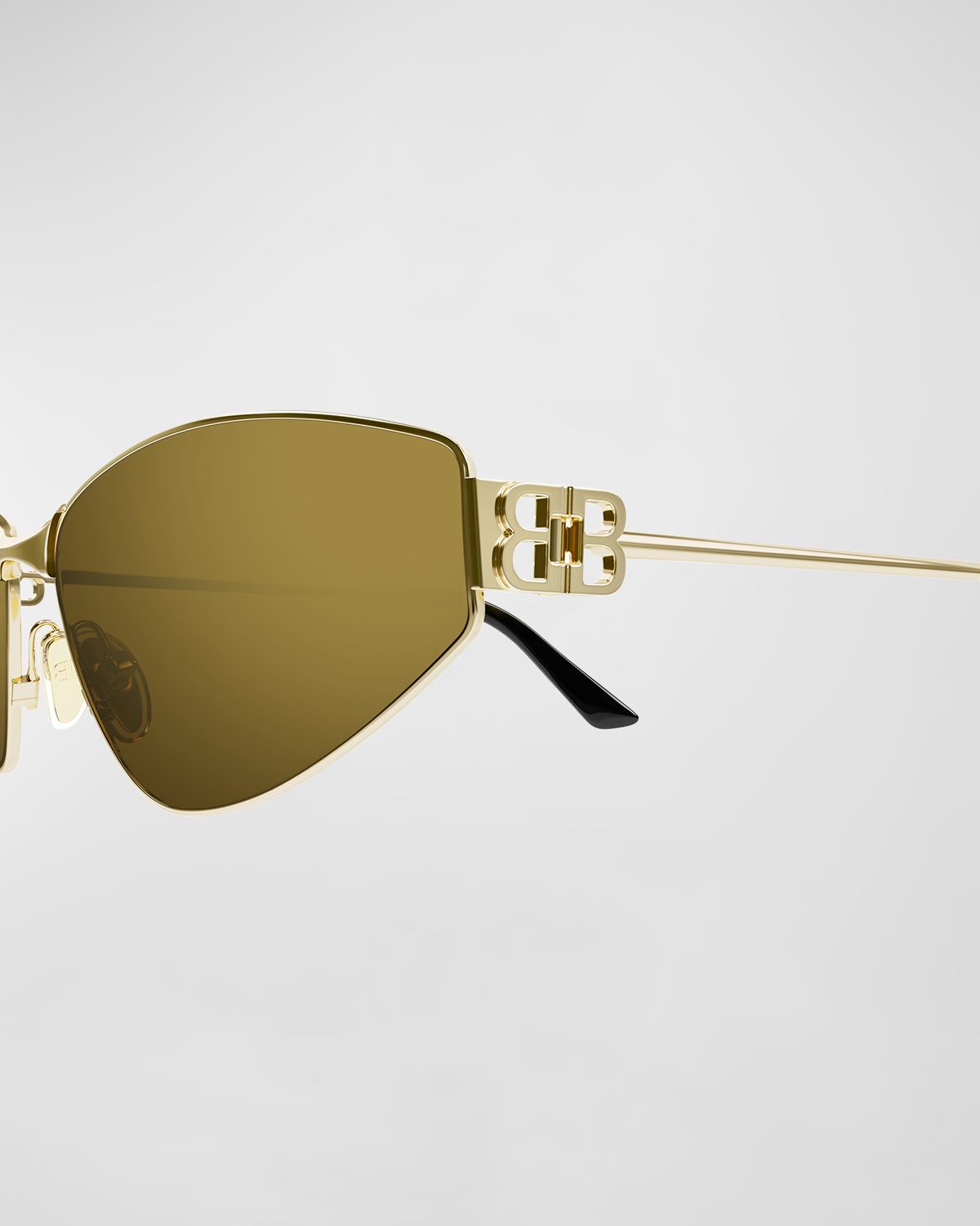 Balenciaga Mirrored Metal Cat-Eye Sunglasses