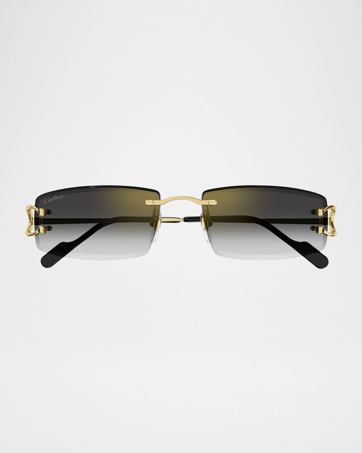 Cartier Men 's Rimless Metal Rectangle Sunglasses | Thumbnail 4 Cartier Men 's Rimless Metal Rectangle Sunglasses | Thumbnail 4