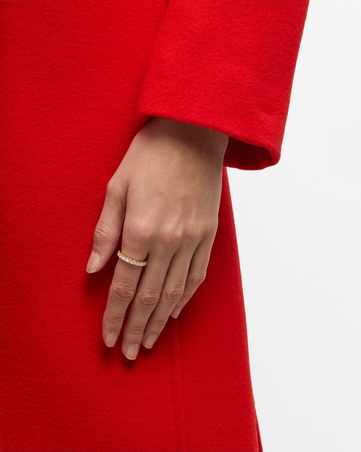 Neiman Marcus Lab Grown Diamonds Lab Grown Diamond 18K Yellow Gold Round-Cut Eternity Ring, Size 6, 1.4ctw