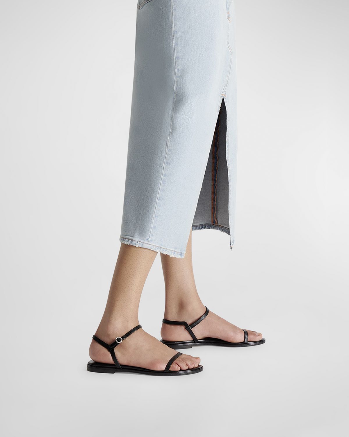 Aeyde Nettie Leather Ankle-Strap Sandals