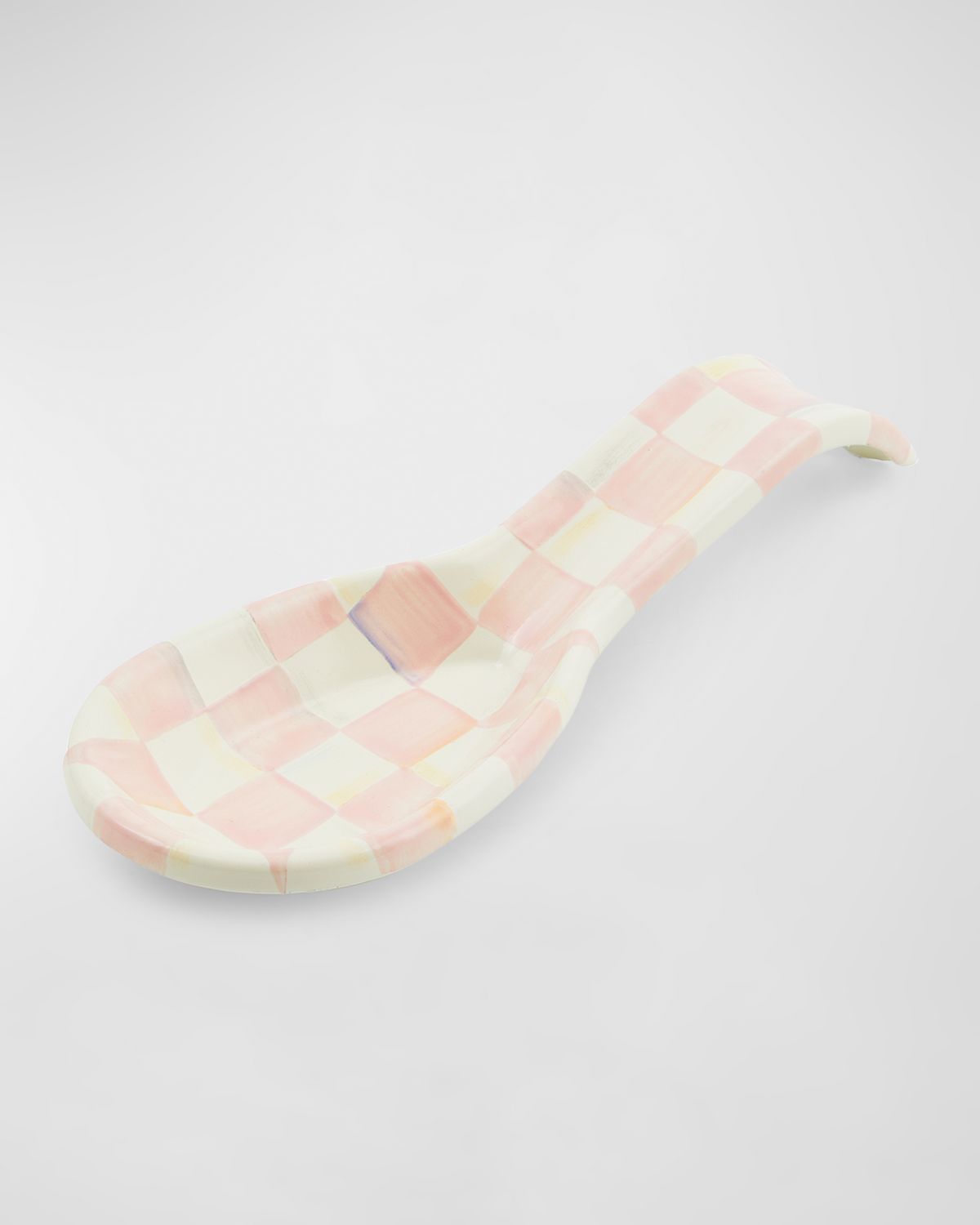 MacKenzie-Childs Rosy Check Enamel Spoon Rest
