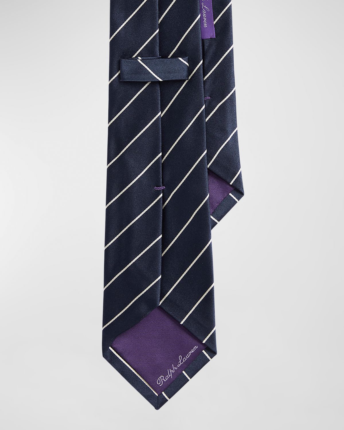 Ralph Lauren Purple Label Men 's Striped Silk Tie