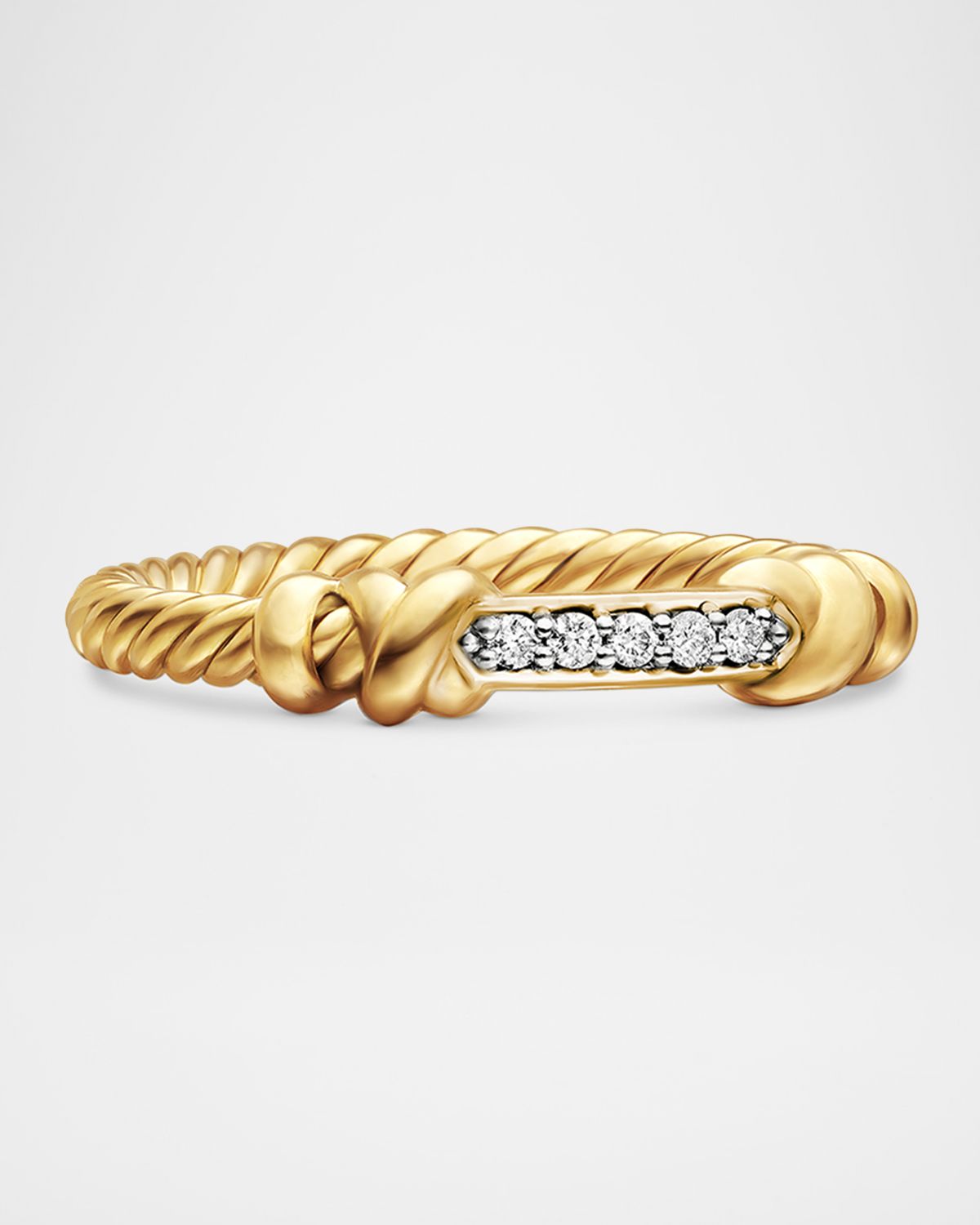 David Yurman Petite Helena Wrap Ring in 18K Gold with Diamonds