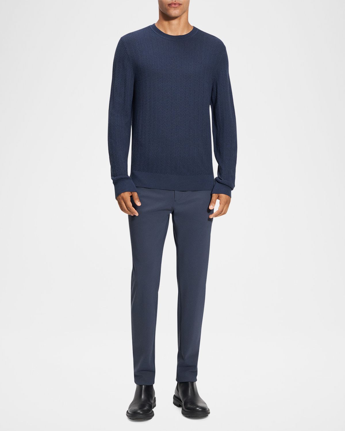 Theory Men 's Merino Wool Crewneck Sweater