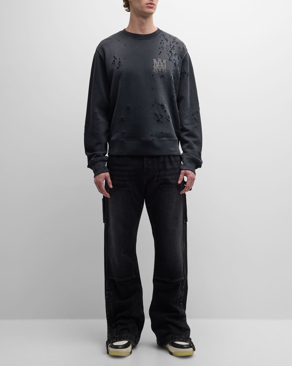 Amiri Men 's MA Logo Shotgun Sweatshirt