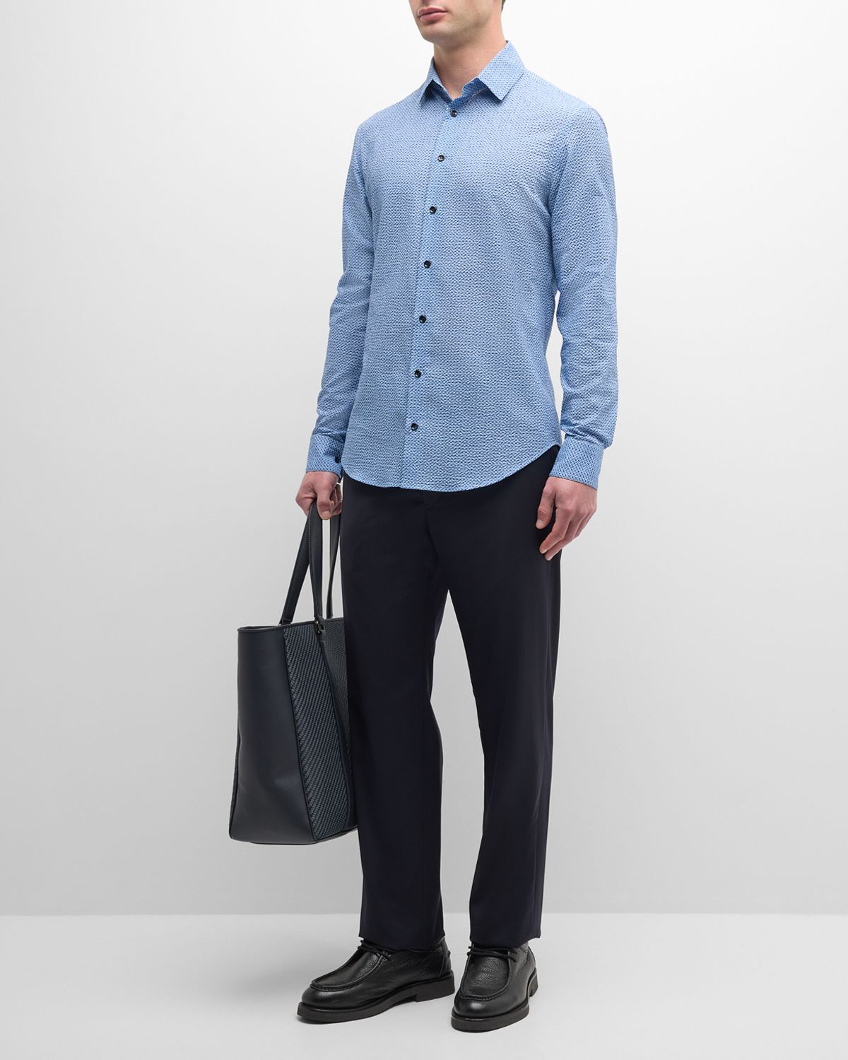 Giorgio Armani Men 's Geo-Print Sport Shirt