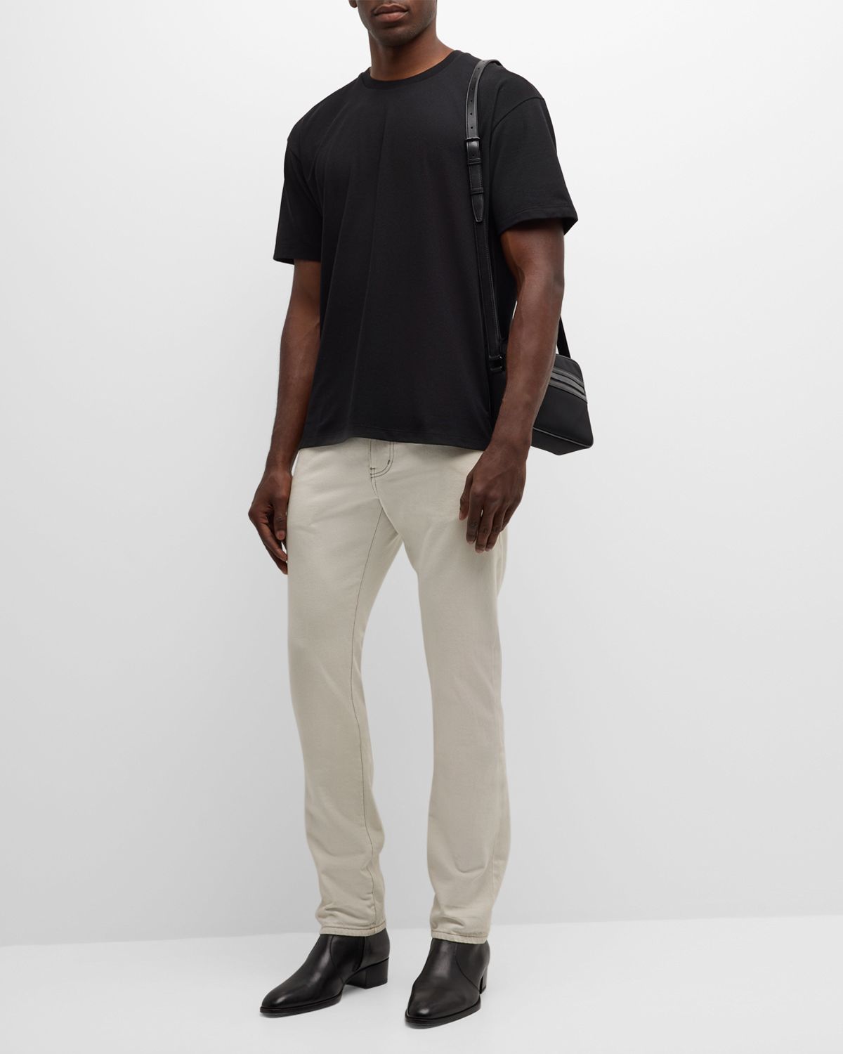 Saint Laurent Men 's YSL Pique T-Shirt