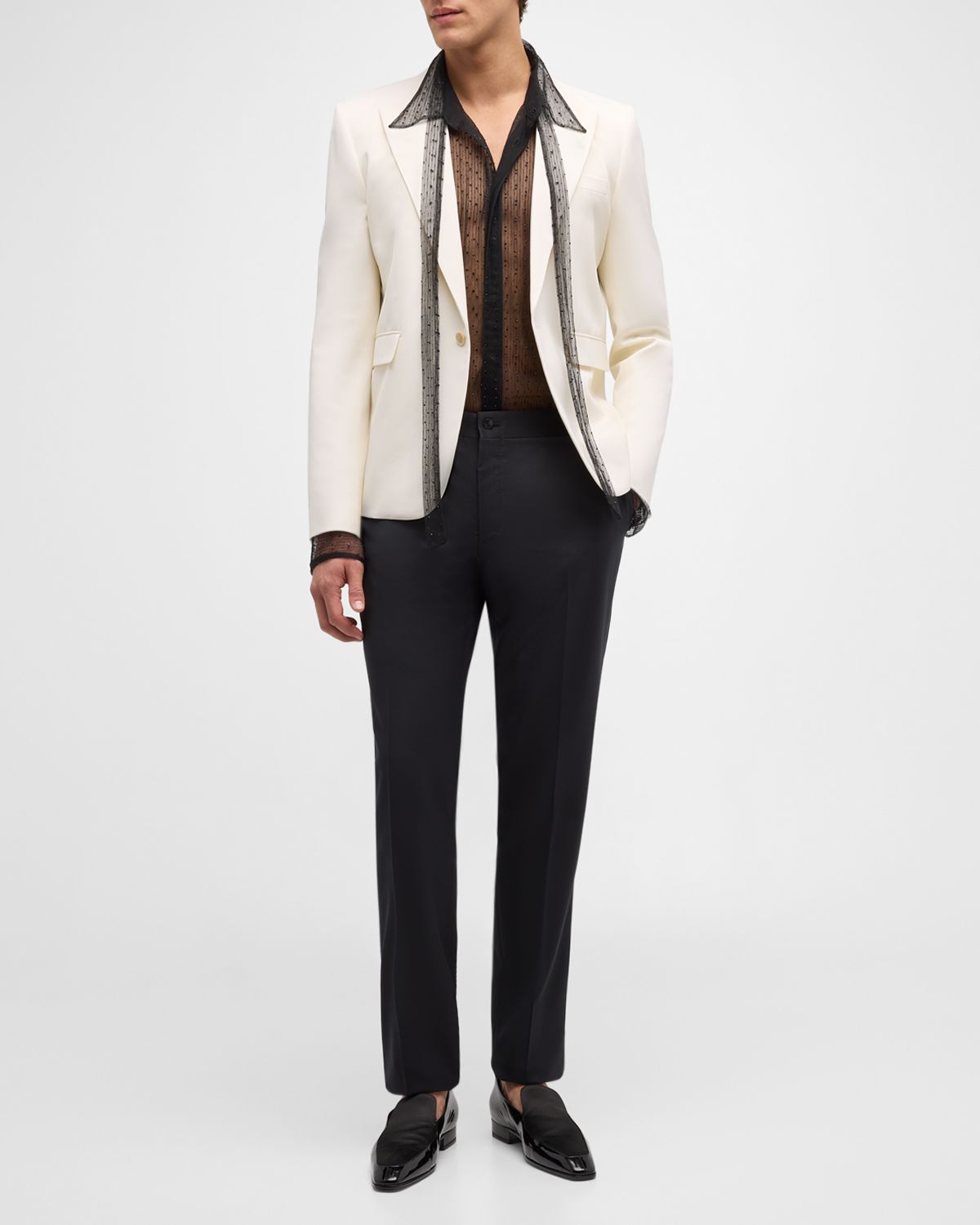 Saint Laurent Men 's Single-Button Tuxedo Jacket