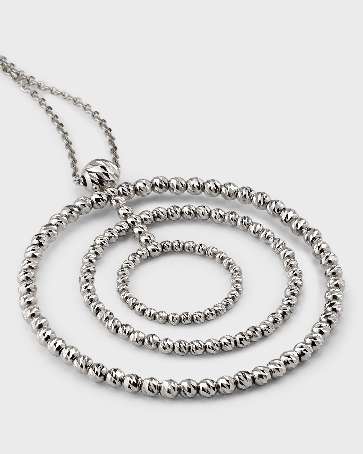 Platinum Born Platinum Triple Loop Pendant Necklace
