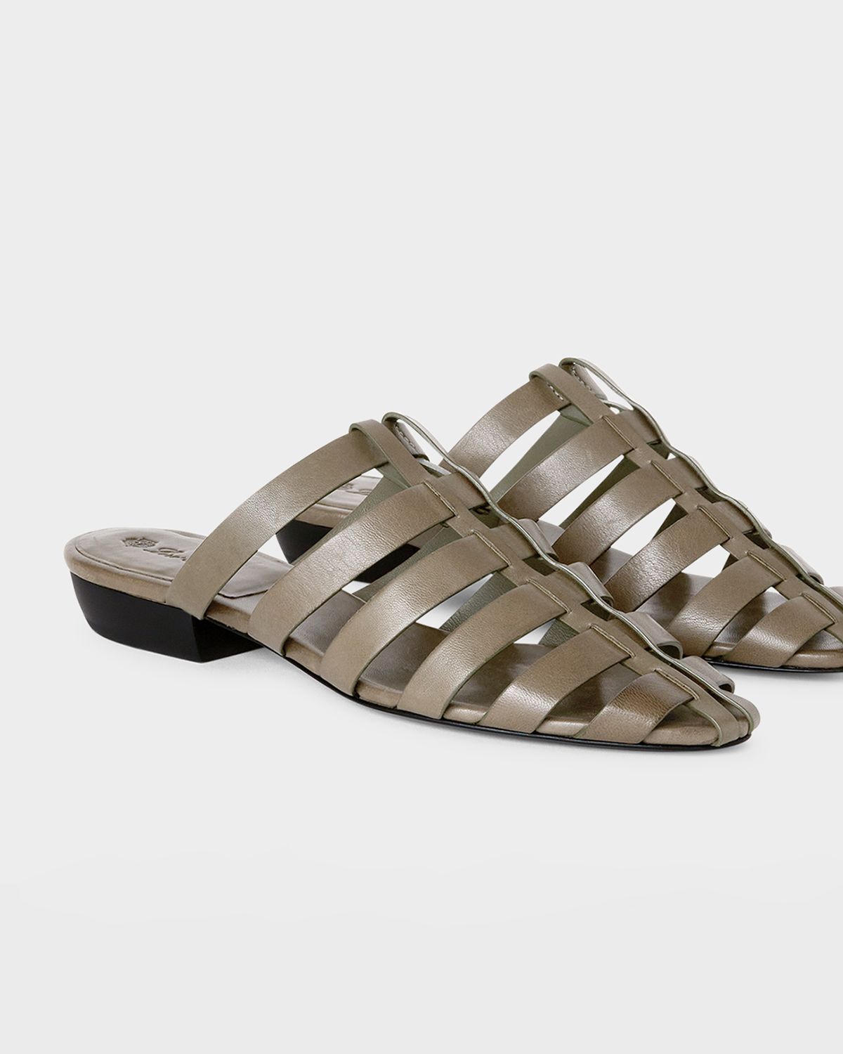 Loro Piana Kaede Caged Leather Mule Sandals