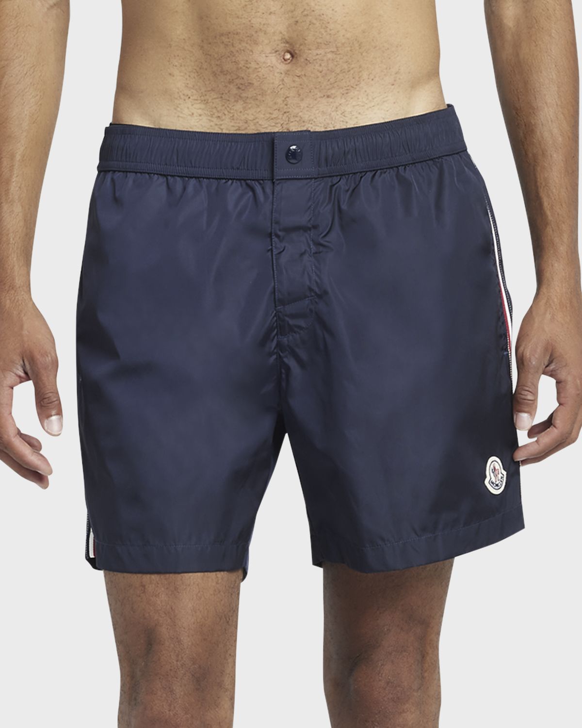 Moncler Men 's Classic Side-Stripe Swim Shorts