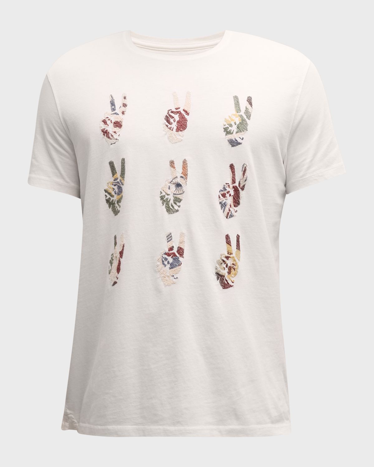 John Varvatos Men 's Multi Peace Hand T-Shirt