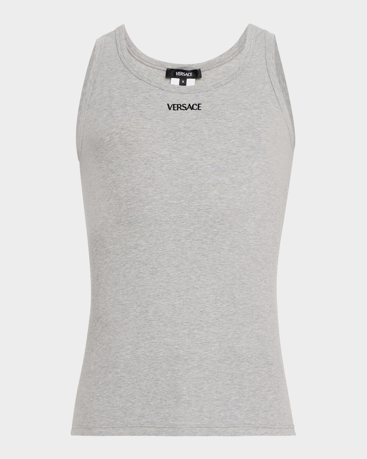 Versace Men 's Embroidered Logo Tank Top