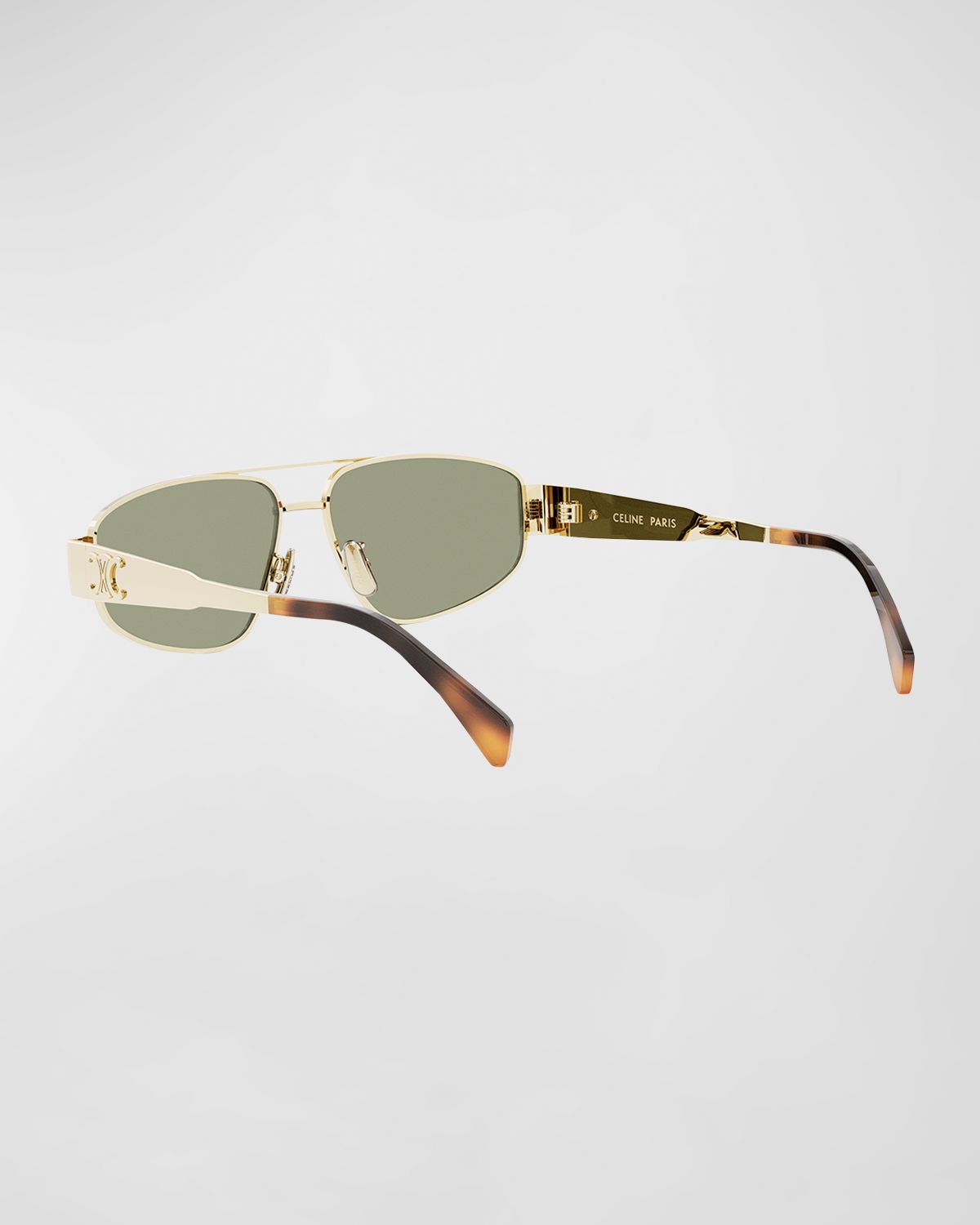 Celine Triomphe Metal Aviator Sunglasses