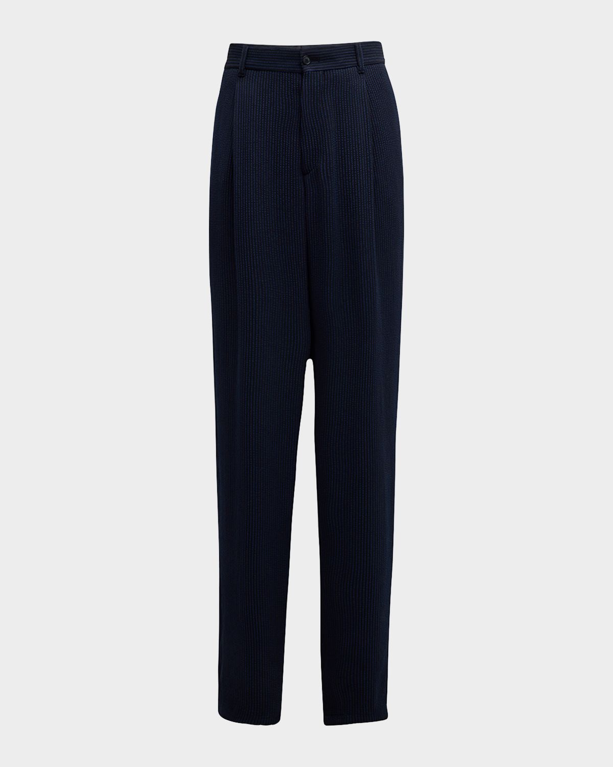Giorgio Armani Men 's Loose-Fit Seersucker Pants