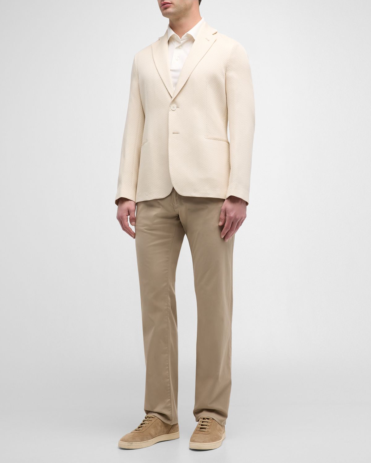 Giorgio Armani Men 's Cotton-Silk Stretch Pants