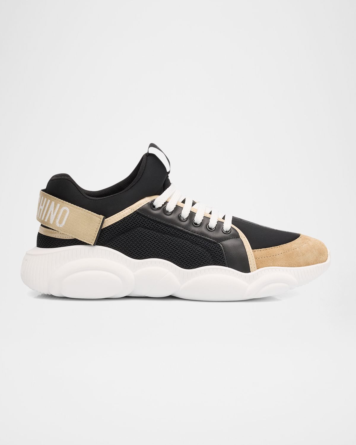 Moschino Men 's Teddy-Sole Mixed-Media Fashion Sneakers