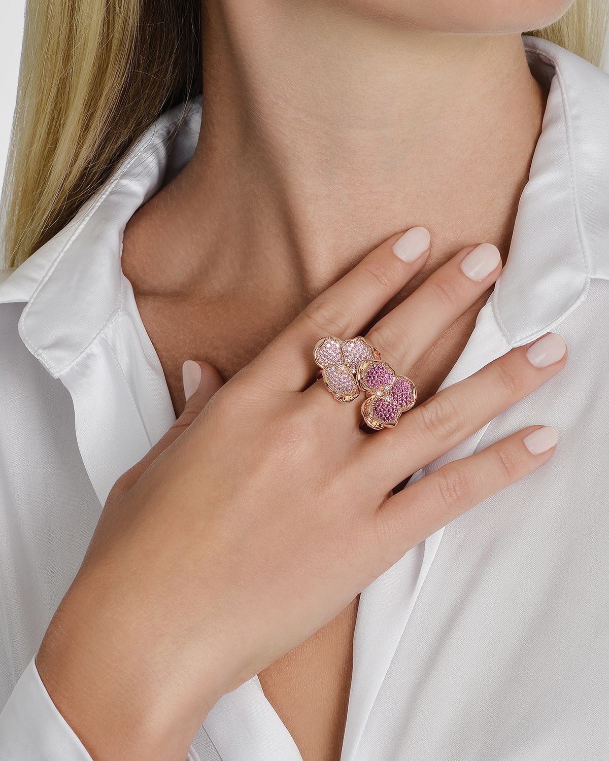 Anabel Aram Jewelry Cubic Zirconia Orchid Ring