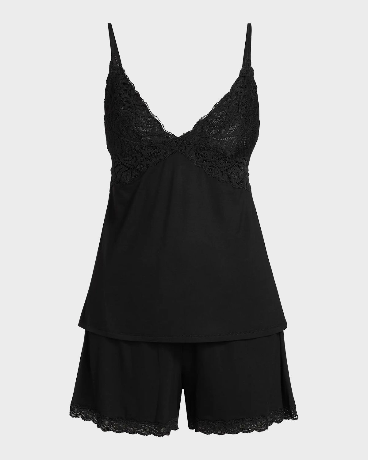 Natori Feathers Essential Lace-Trim Cami Pajama Set