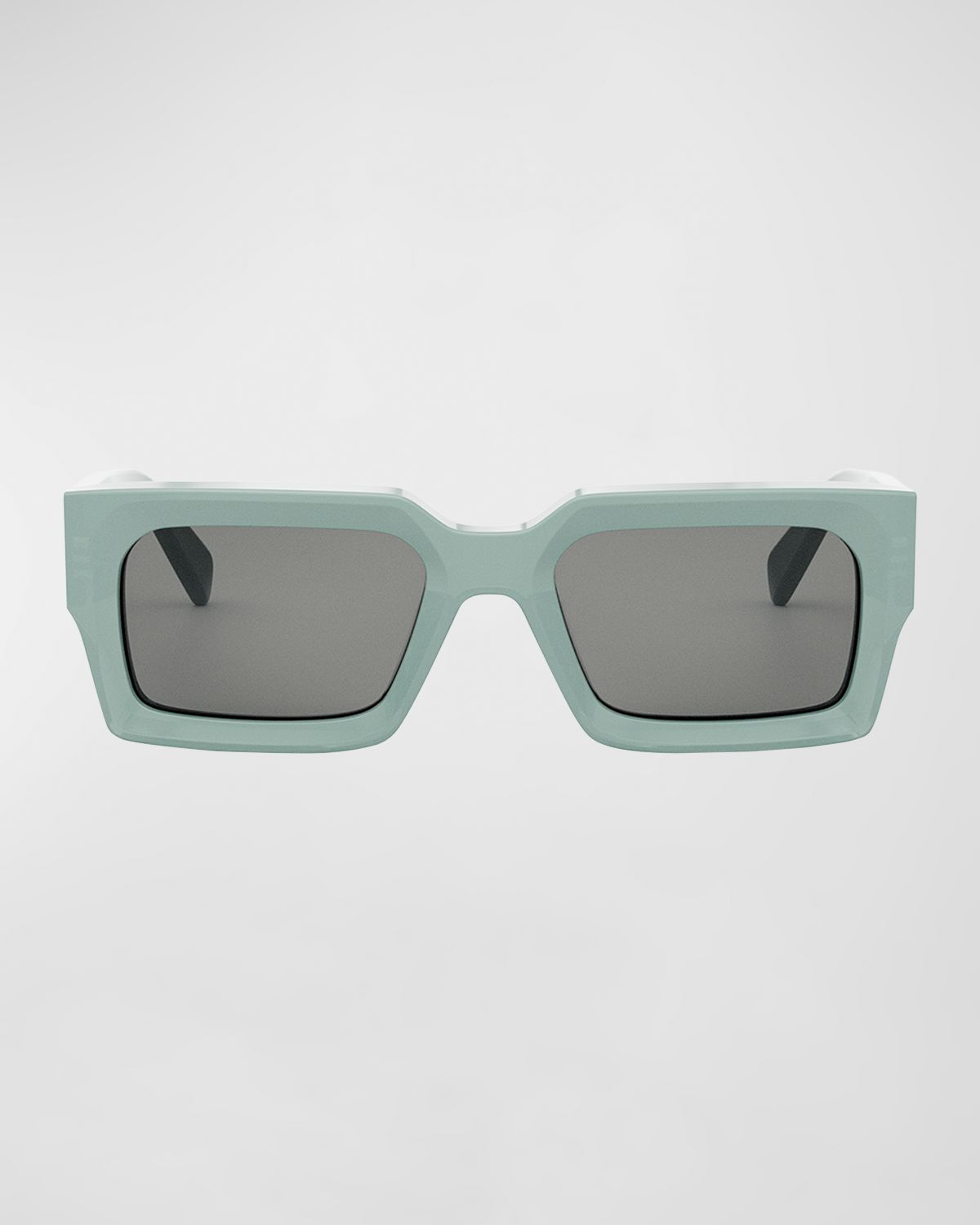 Celine Men 's 3-Dot Acetate Rectangle Sunglasses