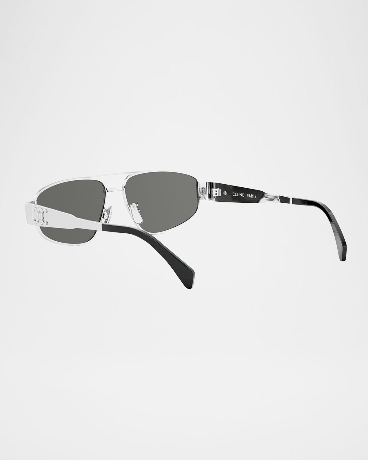 Celine Men 's Triomphe Pilot Metal Sunglasses