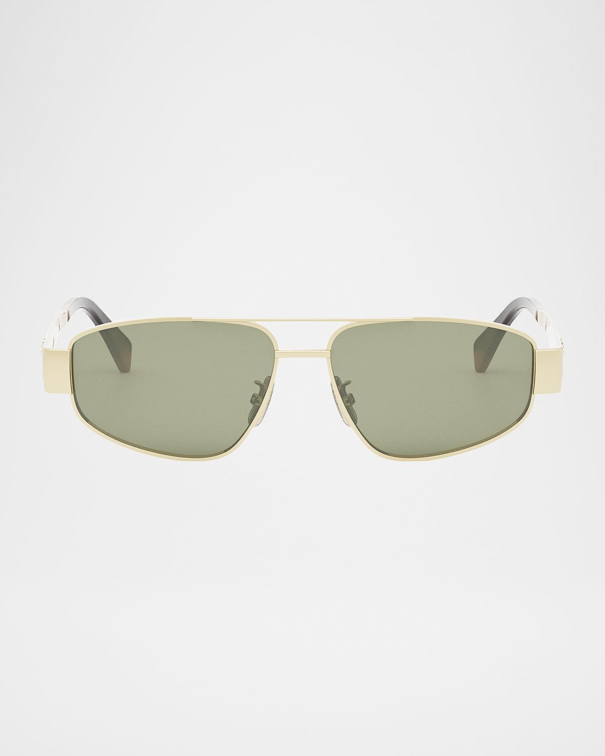 Celine Men 's Triomphe Pilot Metal Sunglasses