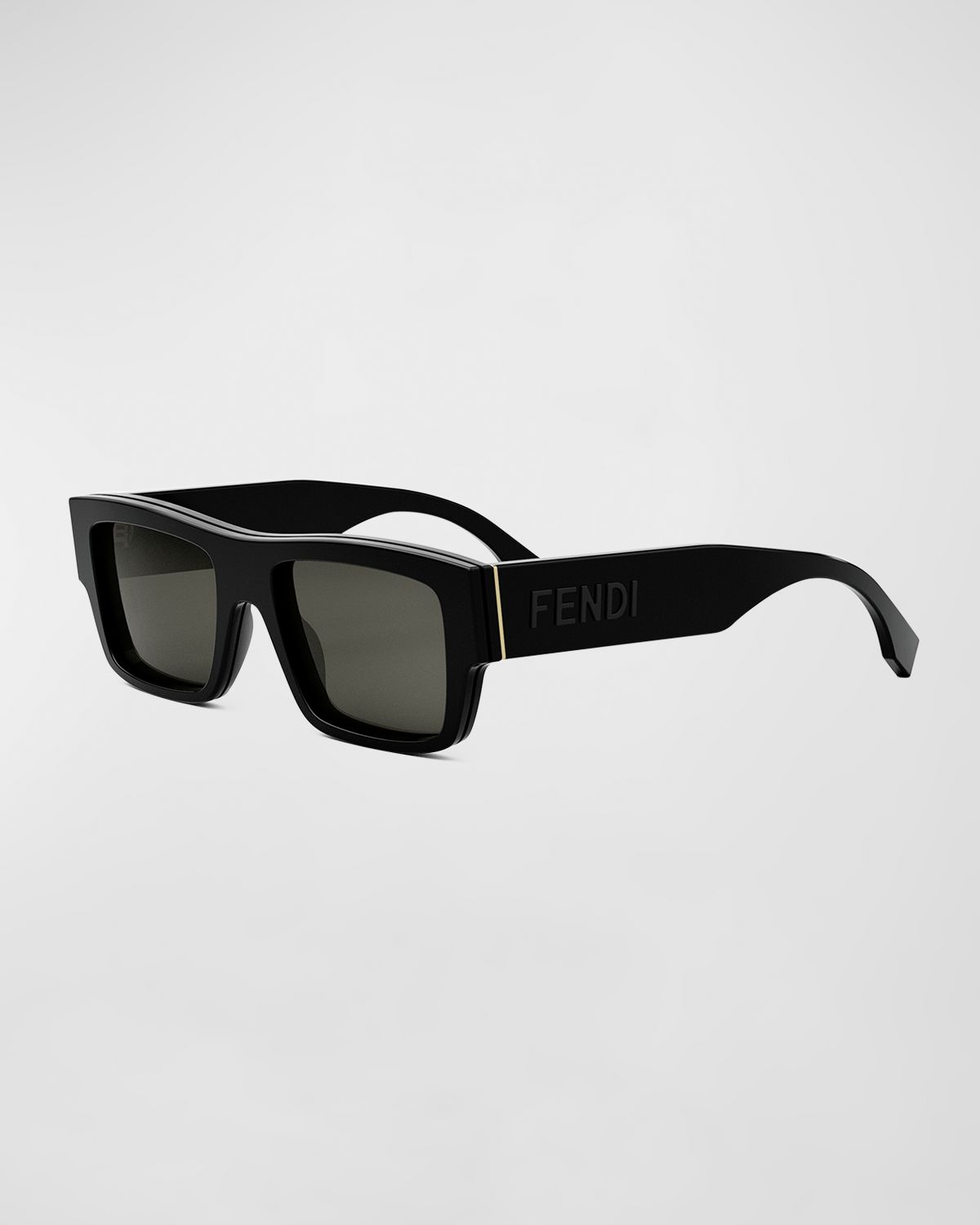 Fendi Men 's Signature Rectangle Logo Sunglasses