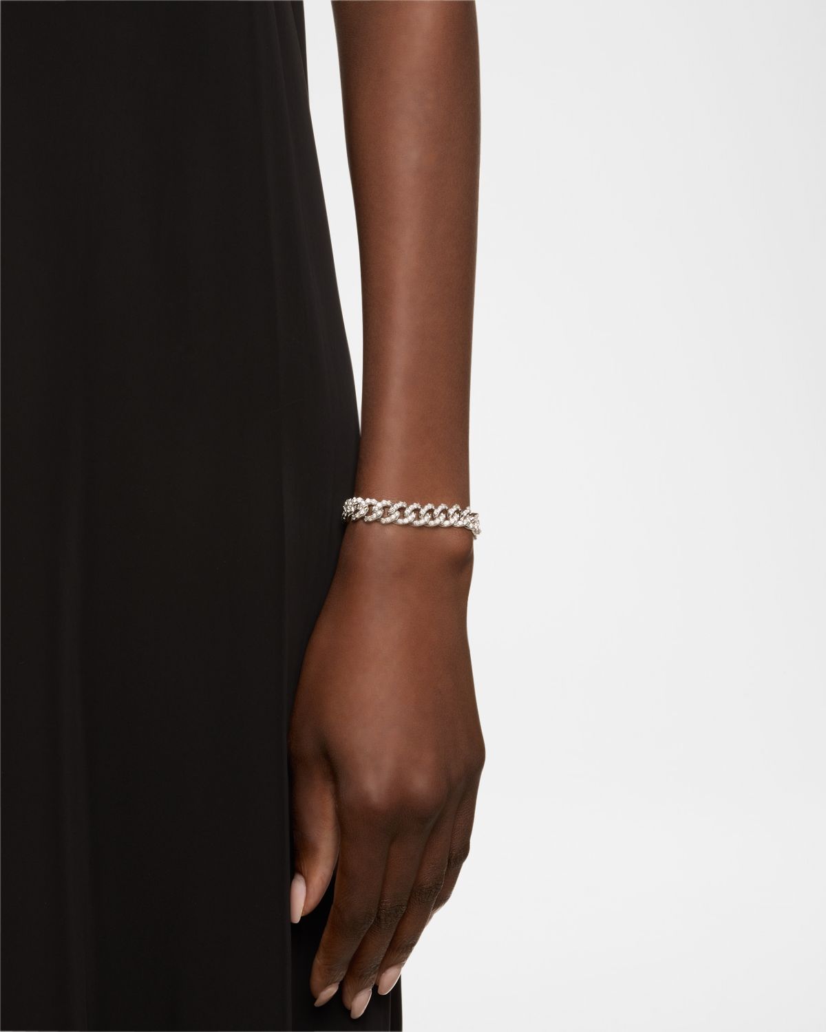 Neiman Marcus Diamonds 18K White Gold Cuban Diamond Chain Link Necklace, 8.00tcw