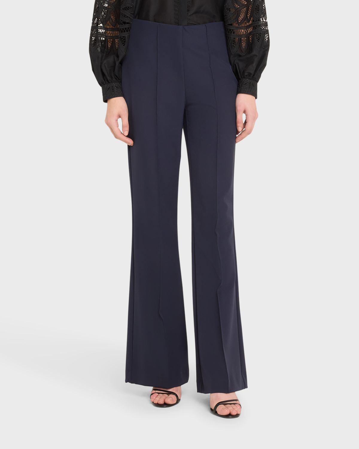 Kobi Halperin Lucy Pintuck Flare-Leg Pants