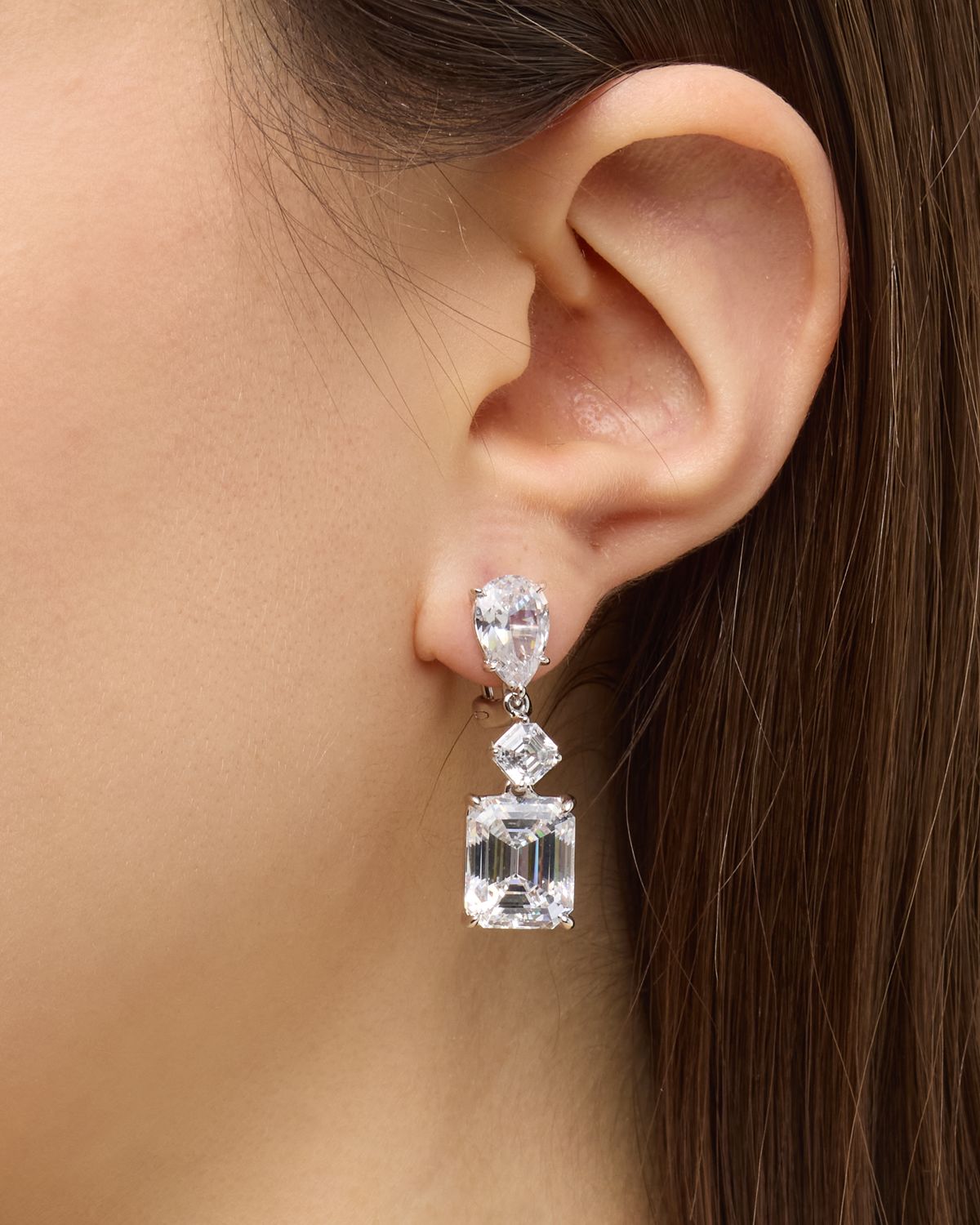 Fantasia by DeSerio Cubic Zirconia Drop Earrings