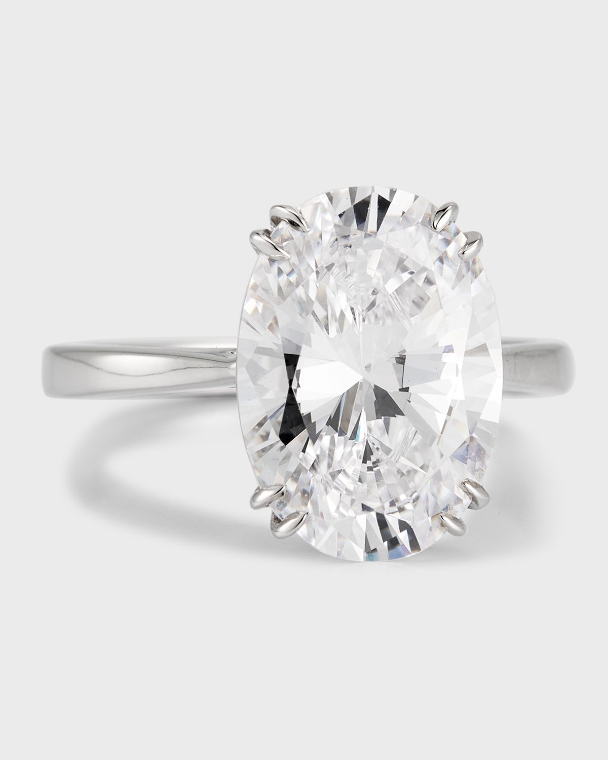Fantasia by DeSerio Cubic Zirconia Oval Solitaire Ring