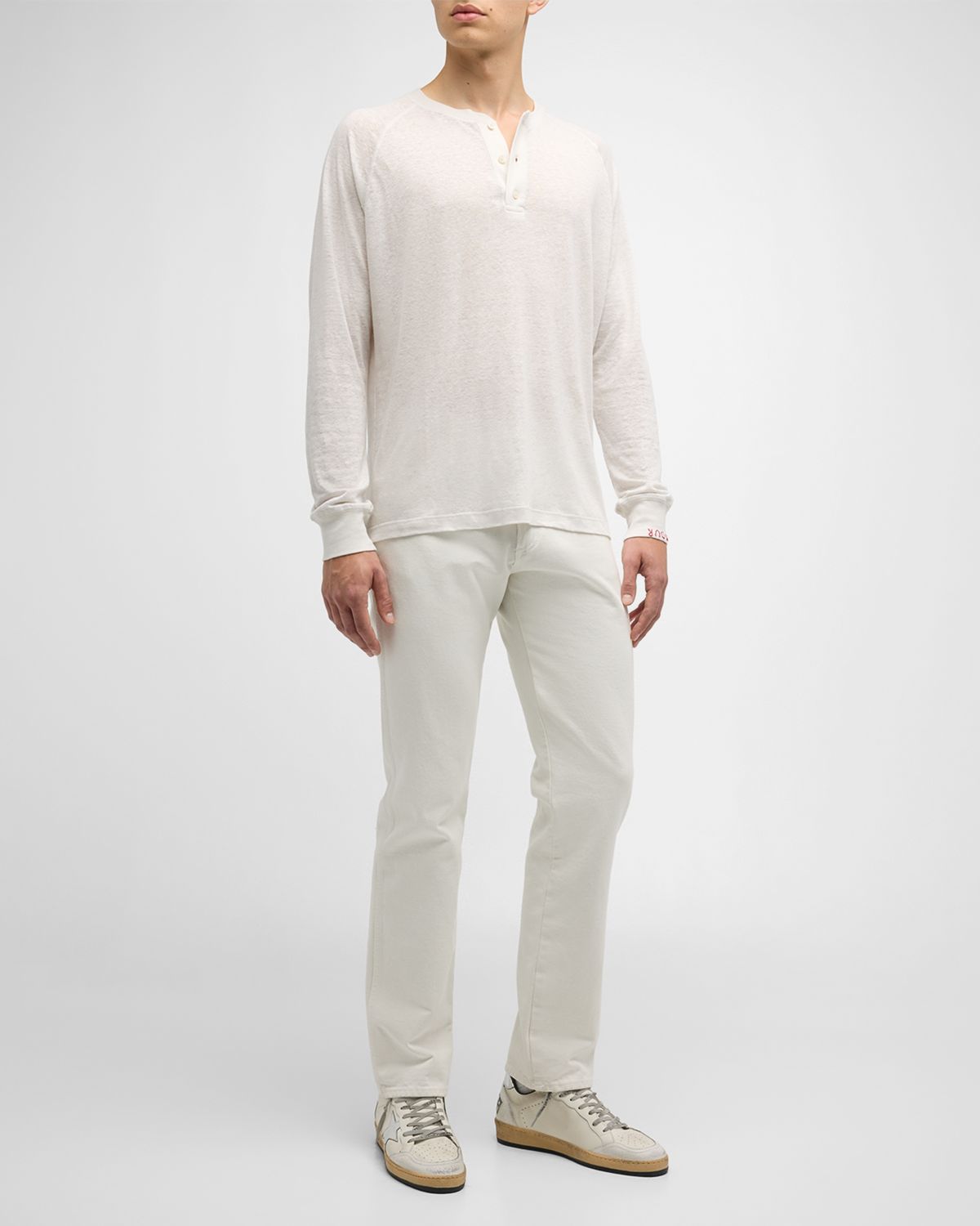 Golden Goose Men 's Journey Raglan Henley Shirt