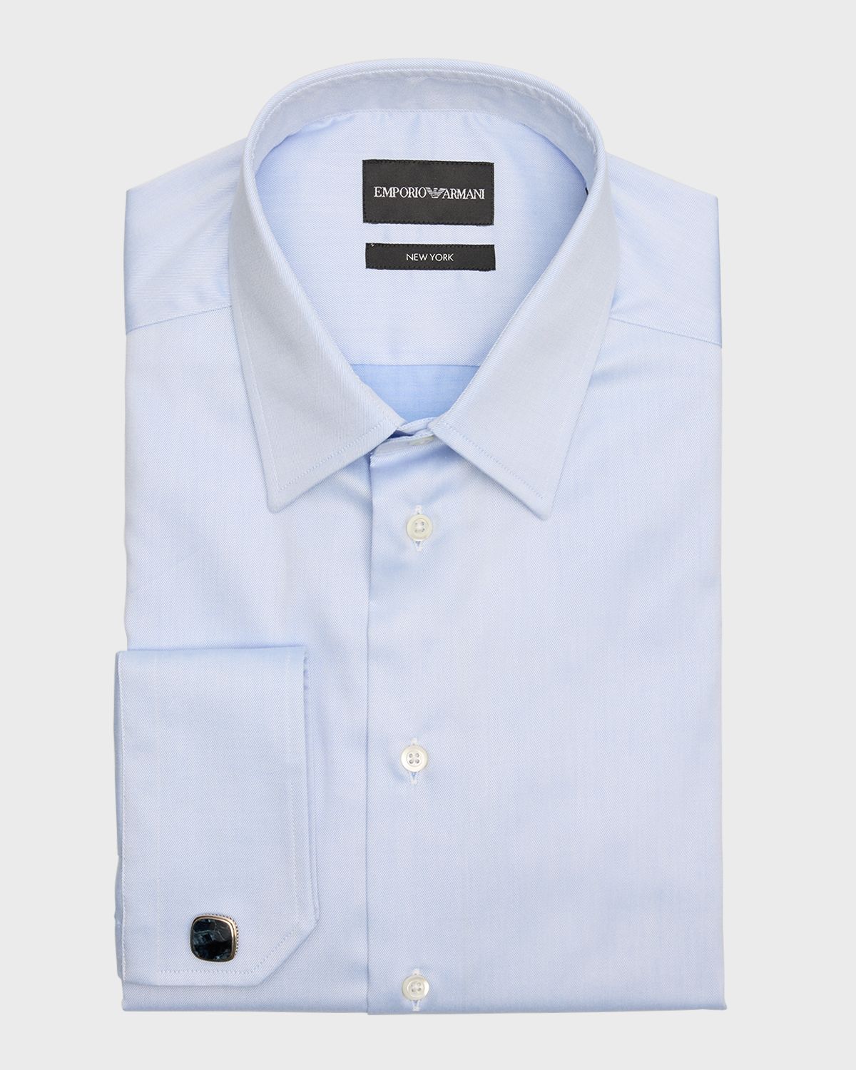 Emporio Armani Men 's Cotton-Stretch French Cuff Dress Shirt