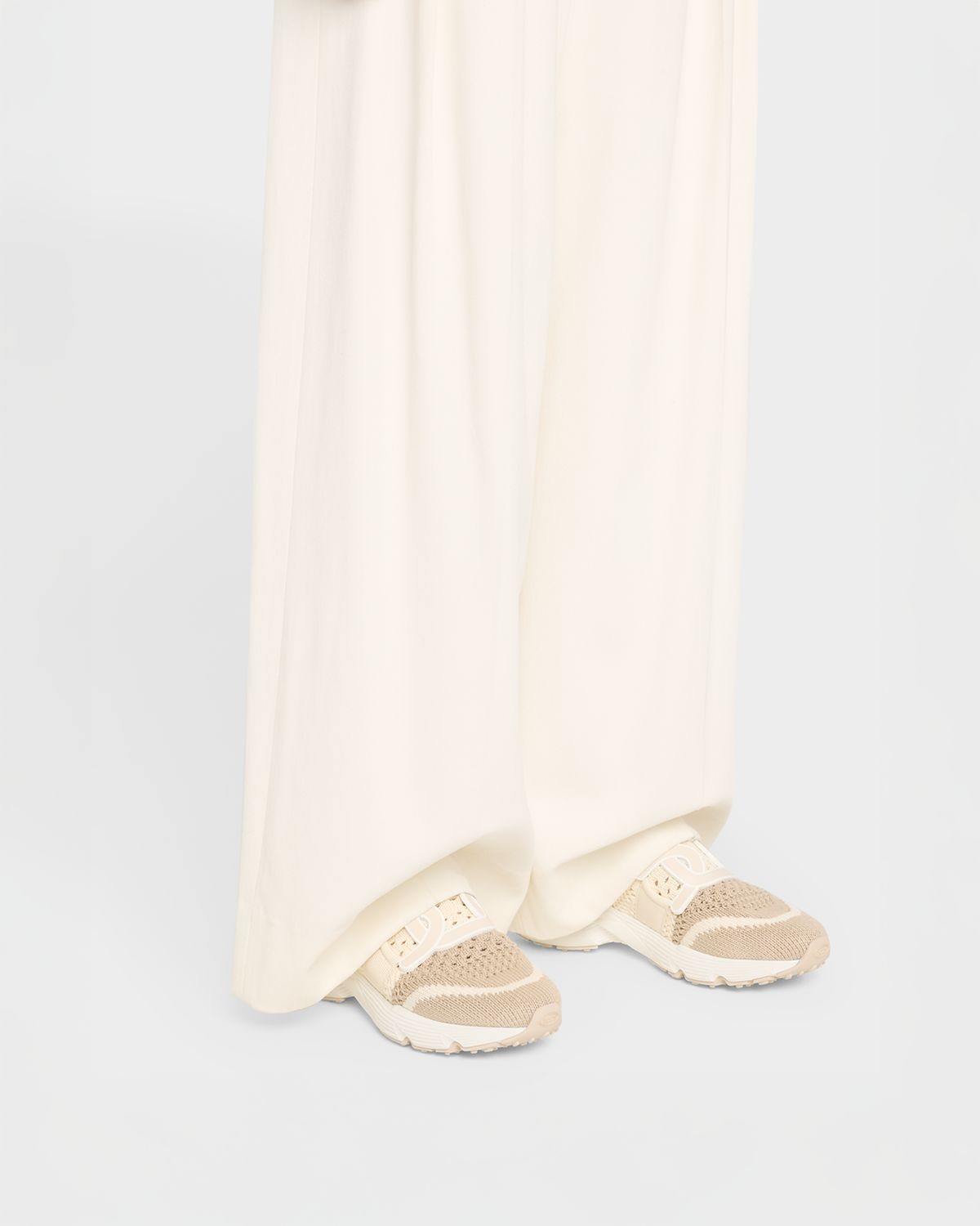 Tod 's Stretch Woven Cotton Runner Sneakers