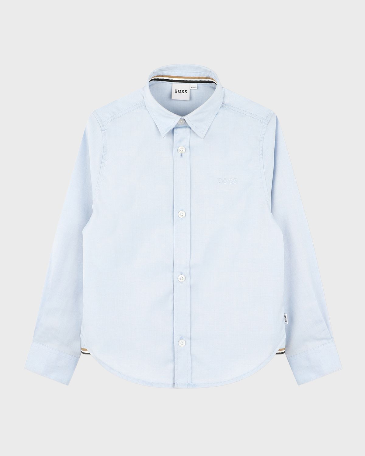 BOSS Boy 's Long-Sleeve Cotton Oxford Shirt, Size 4-1