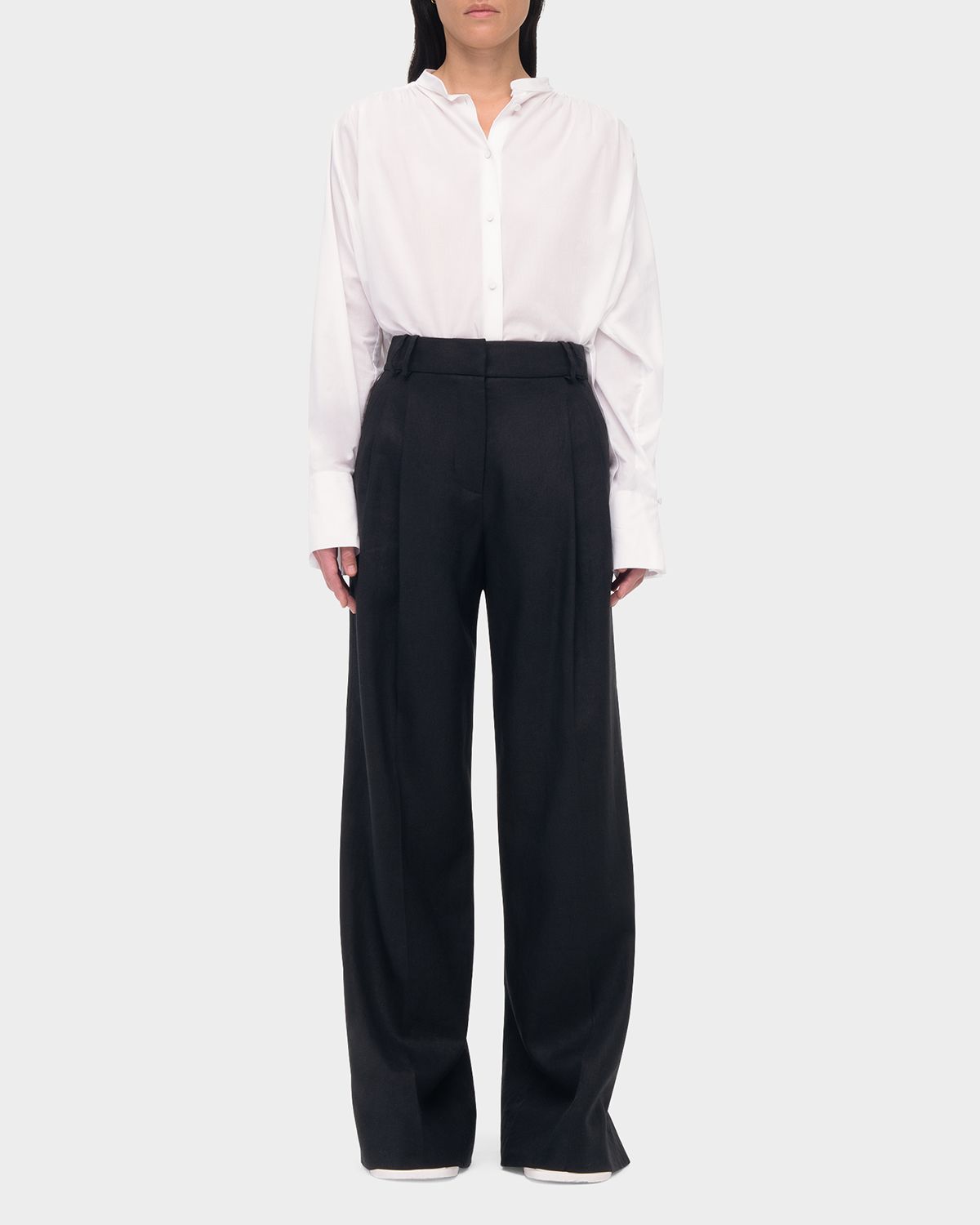 Another Tomorrow Gathered Voile Blouse