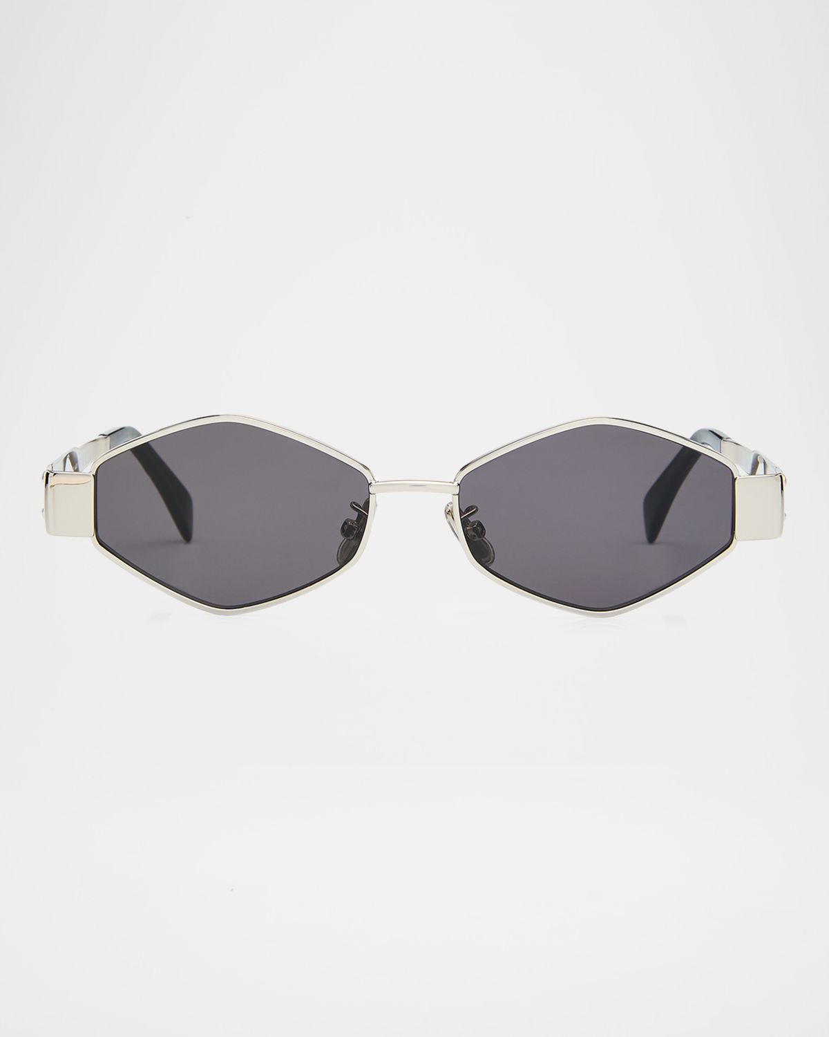 CELINE Men 's Triomphe Metal and Nylon Oval Sunglasses | Thumbnail 6 CELINE Men 's Triomphe Metal and Nylon Oval Sunglasses | Thumbnail 6