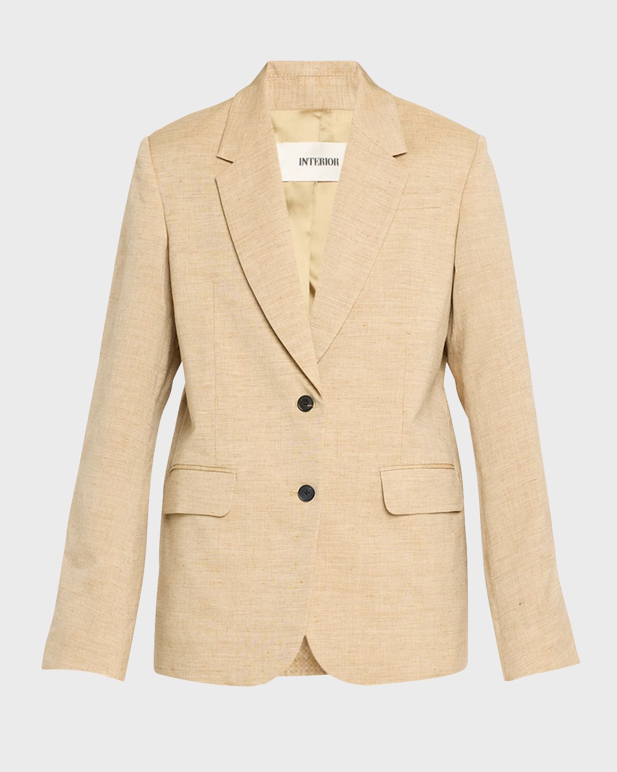 INTERIOR The Jareth Linen-Blend Suit Jacket