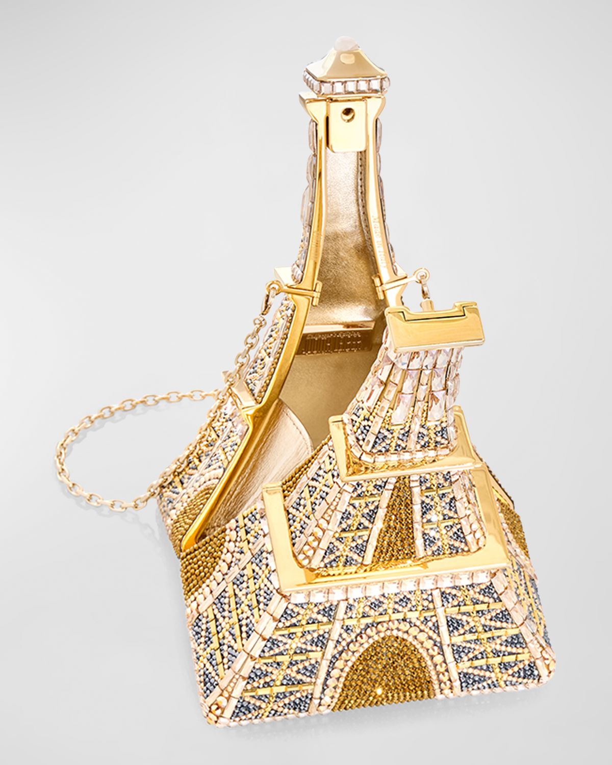 Judith Leiber Couture Eiffel Tower Crystal Clutch Bag