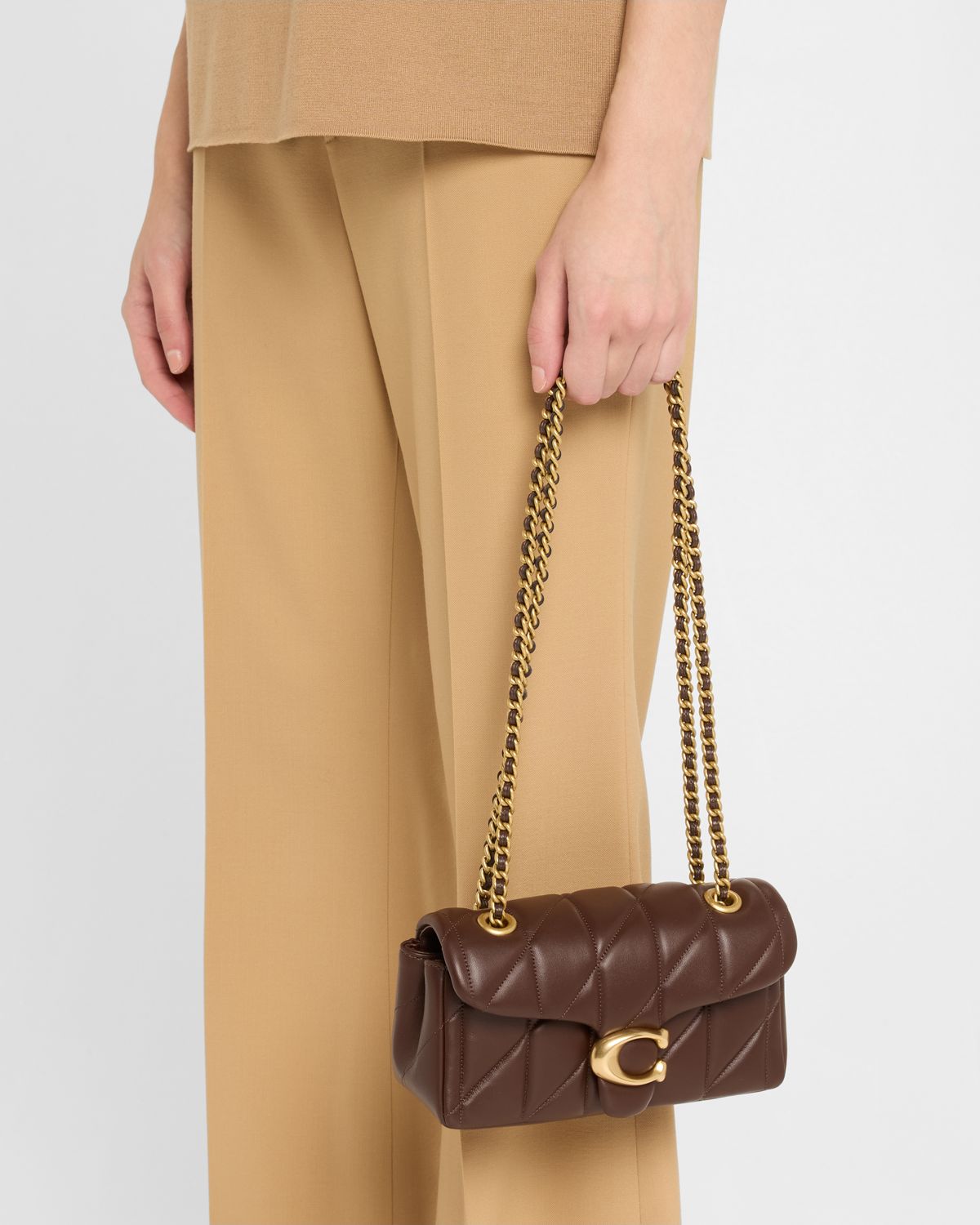 Coach Tabby 20 Quilted Leather Shoulder Bag with Chain