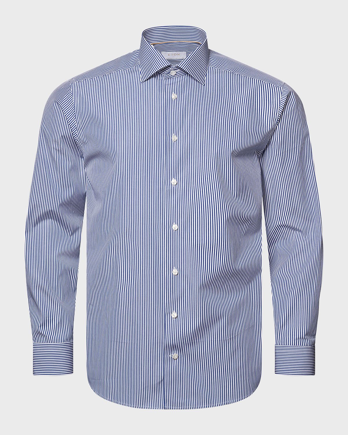 Eton Men 's Contemporary Fit Bengal Stripe Elevated Poplin Shirt