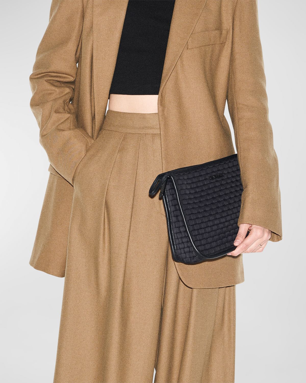 MZ WALLACE Micro Woven Nylon Clutch Bag