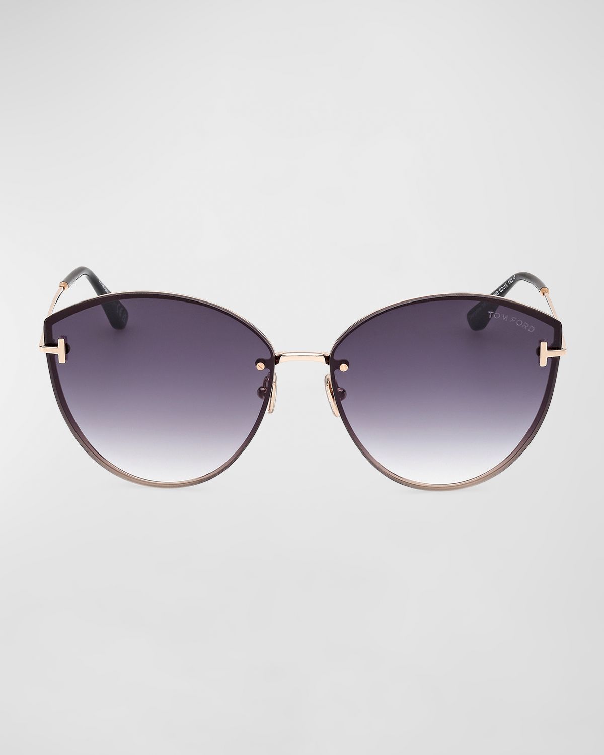 TOM FORD Evangeline Metal Cat-Eye Sunglasses | Thumbnail 6